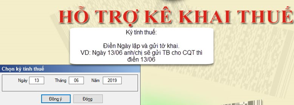 Khi nhấn “xác nhận” xuất hiện thông báo “Chưa đến kỳ tính thuế cần gửi”