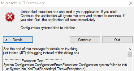 Cách sửa lỗi Unhandled Exception Has Occurred trên Windows 10