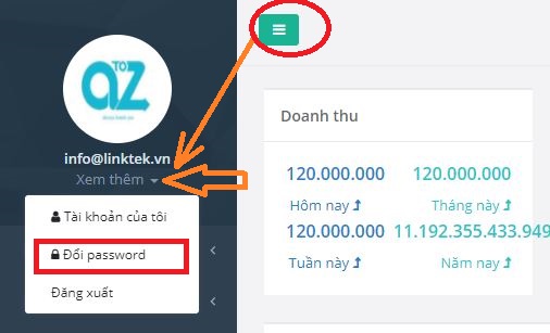 Thay đổi mật khẩu đăng nhập eHoaDon Online 