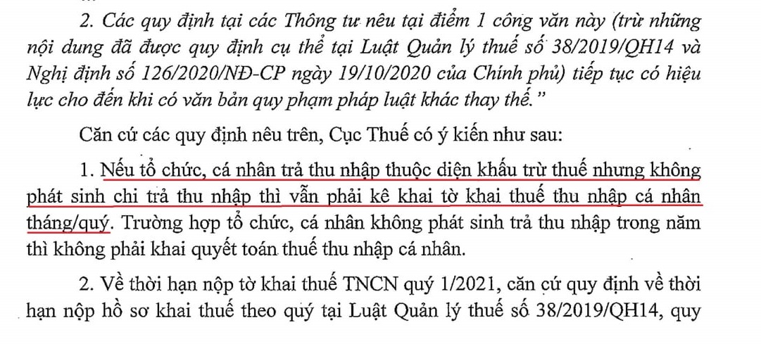 Kê khai thuế TNCN và điều cần lưu ý 