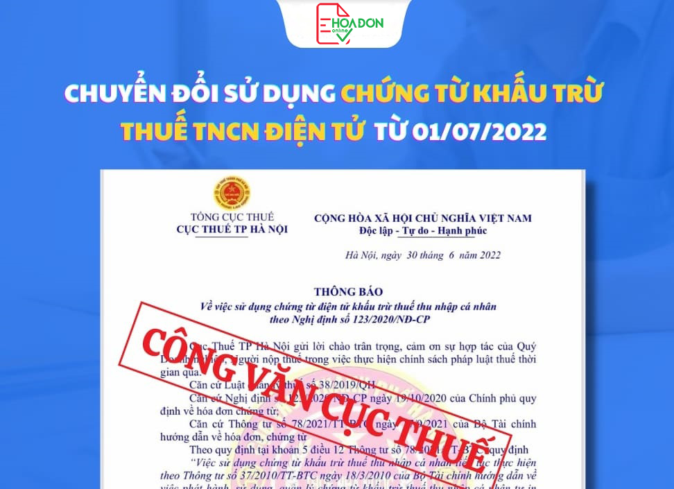 [Mới] Chứng từ khấu trừ thuế TNCN điện tử và những thông tin quan trọng CẦN BIẾT