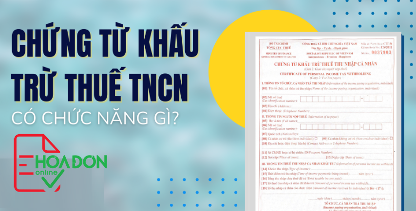 Chứng từ khấu trừ thuế TNCN: Mẫu chứng từ và hướng dẫn cách ghi