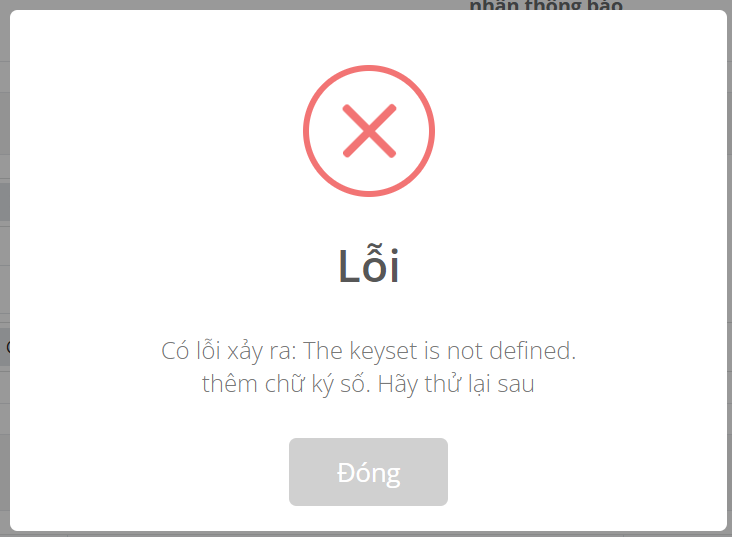 The keyset is not defined: Nguyên do lỗi và cách xử lý