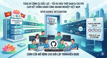 CÚ HÍCH CHO CỘNG ĐỒNG ĐỒNG ERP: eHoaDon Online công bố mã nguồn mở hỗ trợ kết nối hệ thống ODOO